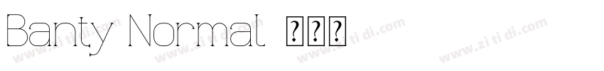Banty Normal字体转换